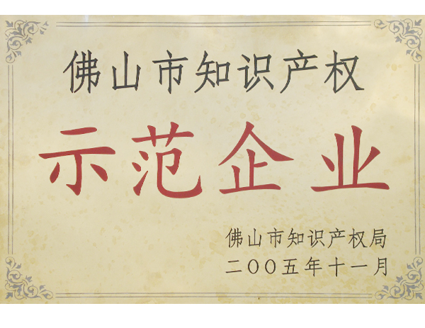 2005年佛山市知識產(chǎn)權(quán)示范企業(yè)